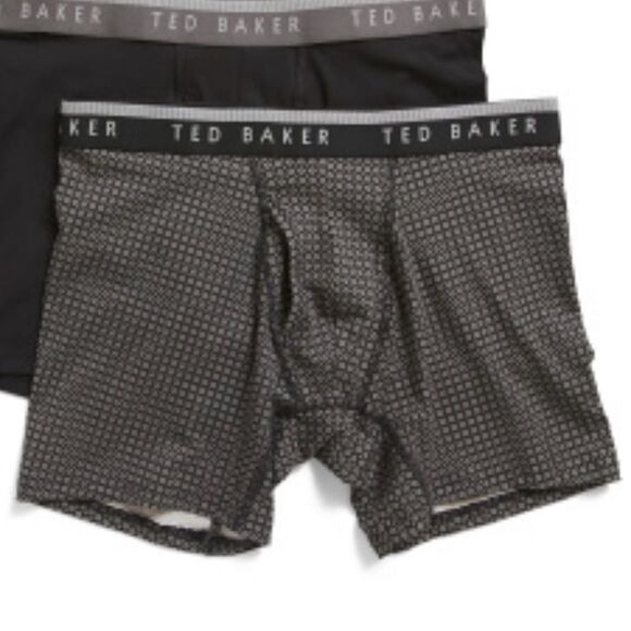 Ted Baker S/M/L 4 Pack Soft Cotton Stretch Black Gray Boxer Briefs - Picture 2 of 8